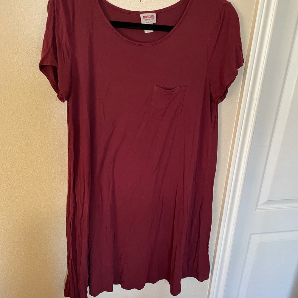Maroon tshirt dress